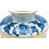 Round Tissue Holder | Blue and White Peony Blossom Porcelain Tissue Box by Dessau Home