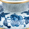 Round Tissue Holder | Blue and White Peony Blossom Porcelain Tissue Box by Dessau Home