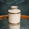 Round Tissue Holder | White Crackle Glaze Porcelain Tissue Box
