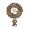 Shou Coin Finial with Antique Brass Finish by B&P Lamp Supply
