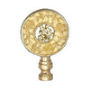 Shou Coin Finial with Polished Brass Finish by B&P Lamp Supply