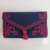 Tiana Designs - ENV-1209 - Elegant Satin-Lined Beaded Wallet for Women: Navy/ Green by Tiana Designs