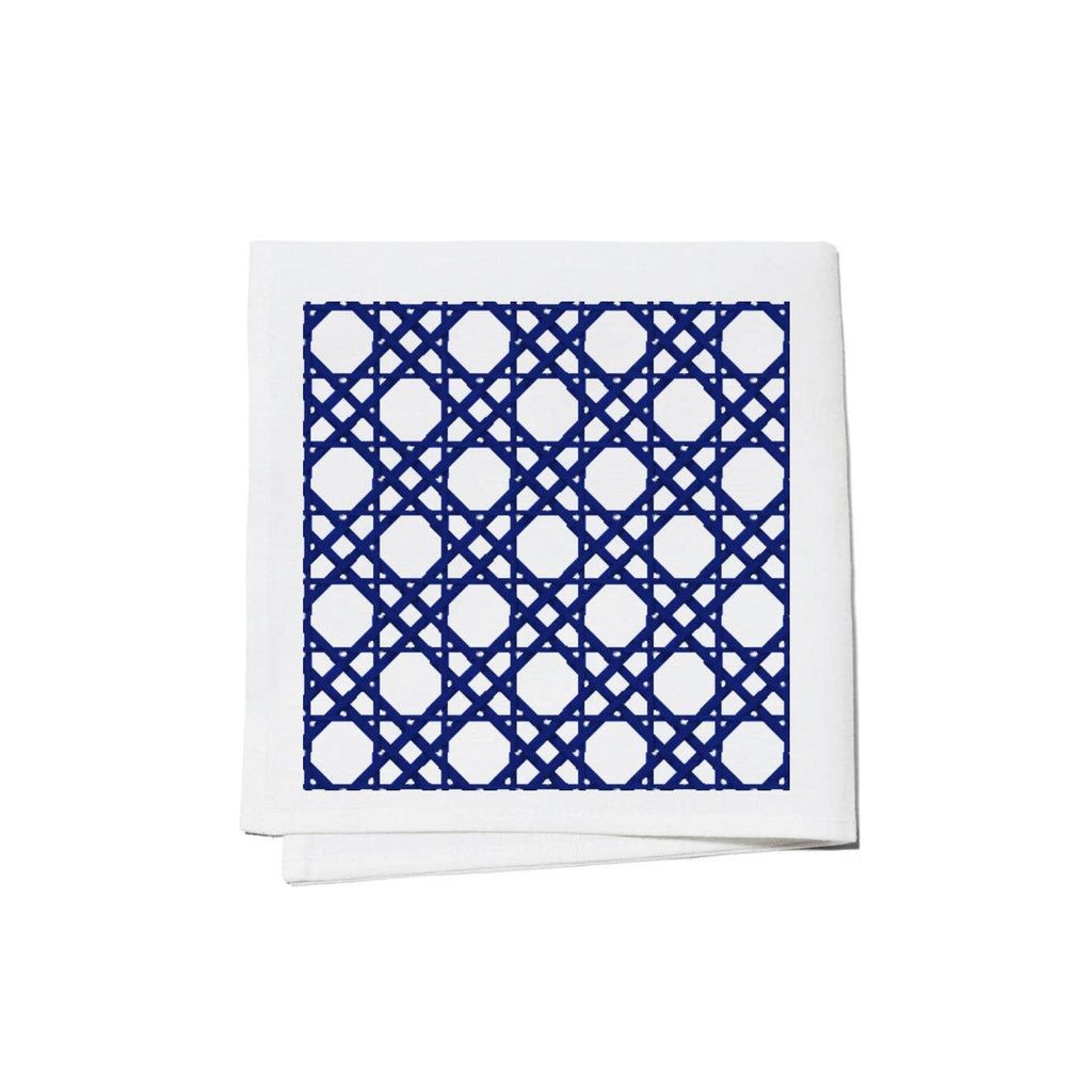 Toss Designs - Cocktail Napkins (Set of 4) - Crossed Cane (Navy) by Toss Designs