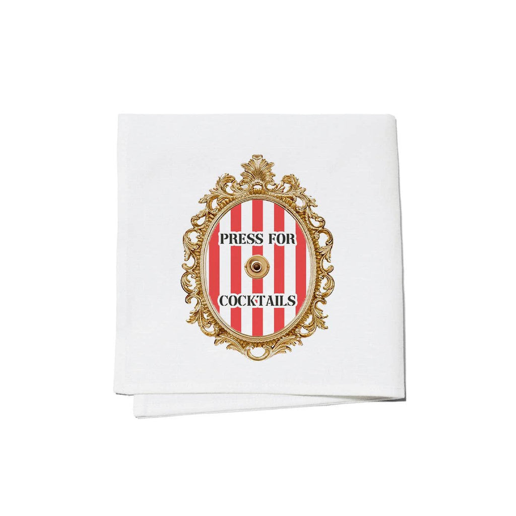 Toss Designs - Cocktail Napkins (Set of 4) - Press For Cocktail Stripe by Toss Designs