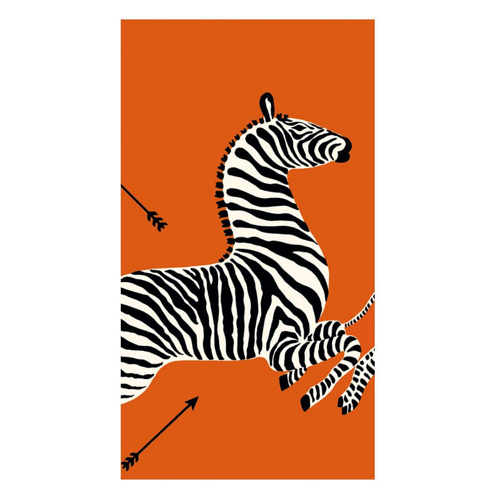 Zebras Orange Guest Towel Napkins - 15 Per Package by Caspari