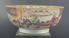 18th C. Chinese Export Famille Rose Mandarin Palette Figures Punch Bowl, 9" DIA (Lot 394)