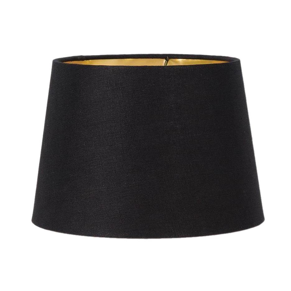 16" Black Drum Shade with Gold Foil Lining by B&P Lamp Supply