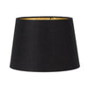 16" Black Drum Shade with Gold Foil Lining by B&P Lamp Supply