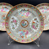19th C. Chinese Export Canton Famille Rose Medallion 8" Inch Lunch Plates (Set of 3) by Room Tonic