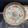 19th C. Chinese Export Canton Famille Rose Medallion 8" Inch Lunch Plates (Set of 3) by Room Tonic