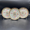 19th C. Chinese Export Canton Famille Rose Medallion 8" Inch Lunch Plates (Set of 3) by Room Tonic