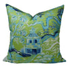 20" Chinoiserie Gardens Throw Pillow in Green & Blue by Post House Co.