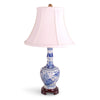 22" Blue & White Canton Mallet Vase Lamp by Avala