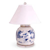 26" Blue & White Ming Dragon Ginger Jar Table Lamp by Avala