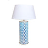 27" Blue Python Tole Table Lamp by Dana Gibson