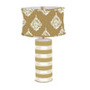 27" Stripe Stacked Tole Lamp with Salazar Shade by Dana Gibson