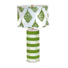 27" Stripe Stacked Tole Lamp with Salazar Shade by Dana Gibson