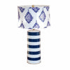 27" Stripe Stacked Tole Lamp with Salazar Shade by Dana Gibson