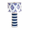 27" Stripe Stacked Tole Lamp with Salazar Shade by Dana Gibson