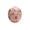 29" Orange & White Floral Baluster Jar Table Lamp by East Enterprises