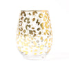 8 Oak Lane - Gold Leopard Stemless Wine Glass by 8 Oak Lane