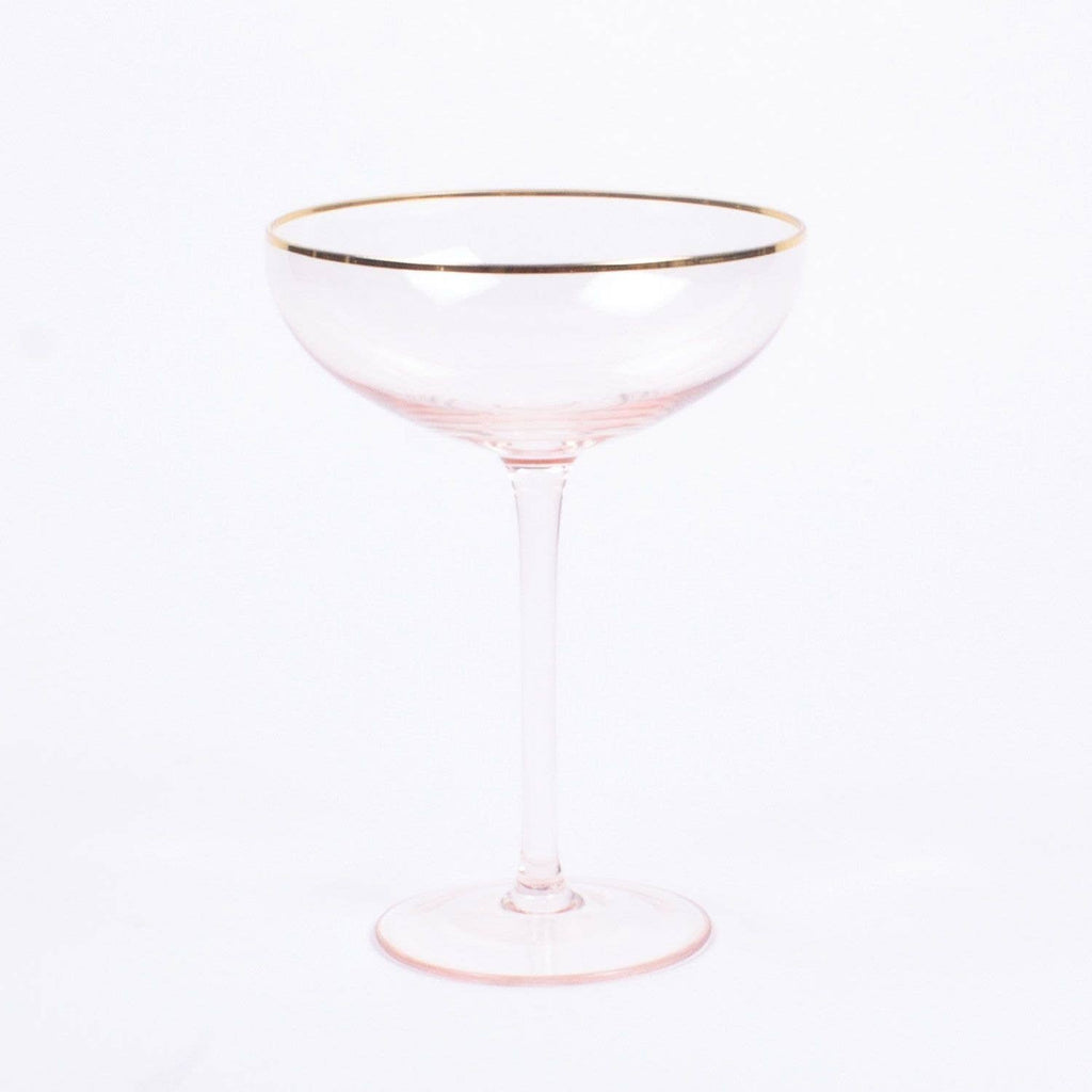 8 Oak Lane - Light Pink Coupe Glass by 8 Oak Lane