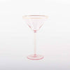 8 Oak Lane - Light Pink Martini Glass by 8 Oak Lane