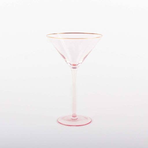 8 Oak Lane - Light Pink Martini Glass by 8 Oak Lane