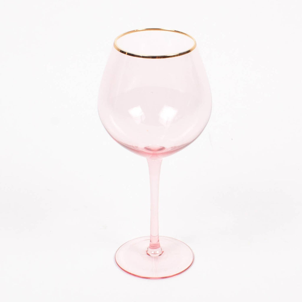 8 Oak Lane - Light Pink Wine Glass by 8 Oak Lane