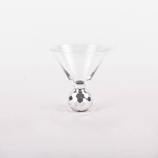 8 Oak Lane - Silver Disco Hammered Martini Glass by 8 Oak Lane