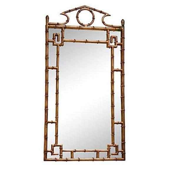 Antique Gold Faux Bamboo Pagoda Mirror by Dessau Home