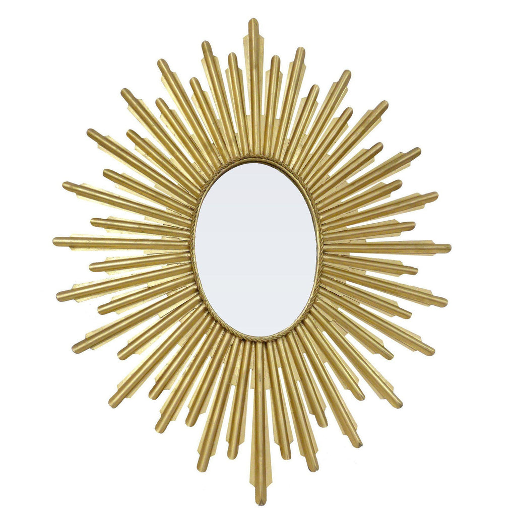 Antique Gold Oval Starburst Mirror by Dessau Home