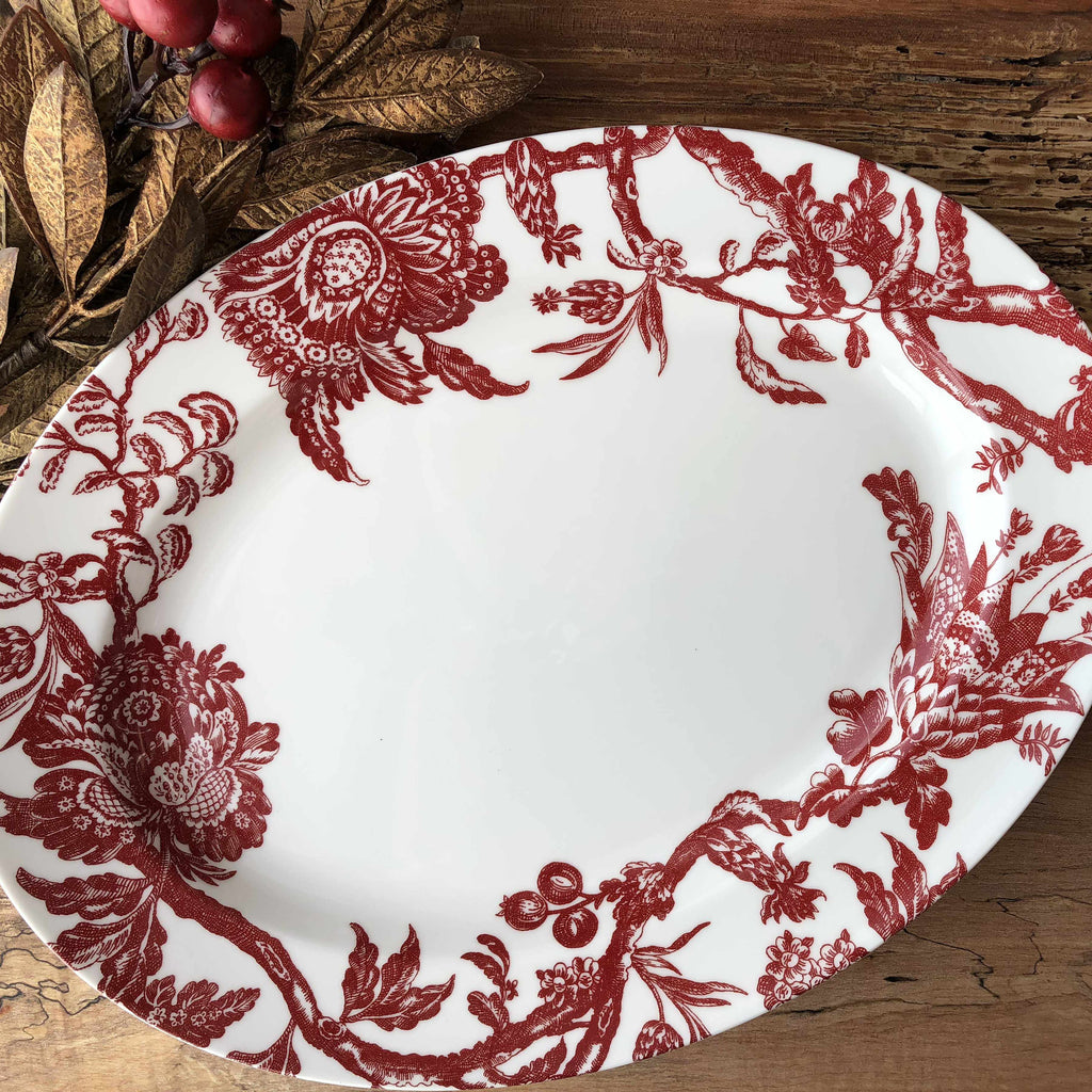 Arcadia Crimson Large Oval Platter** by Caskata