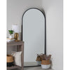 Arch Metal Floor Mirror with a Black Finish by Cooper Classics