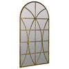 Arched Antique Gold and Black Metal Wall Mirror with Aged Gold and Black Overlay by Cooper Classics