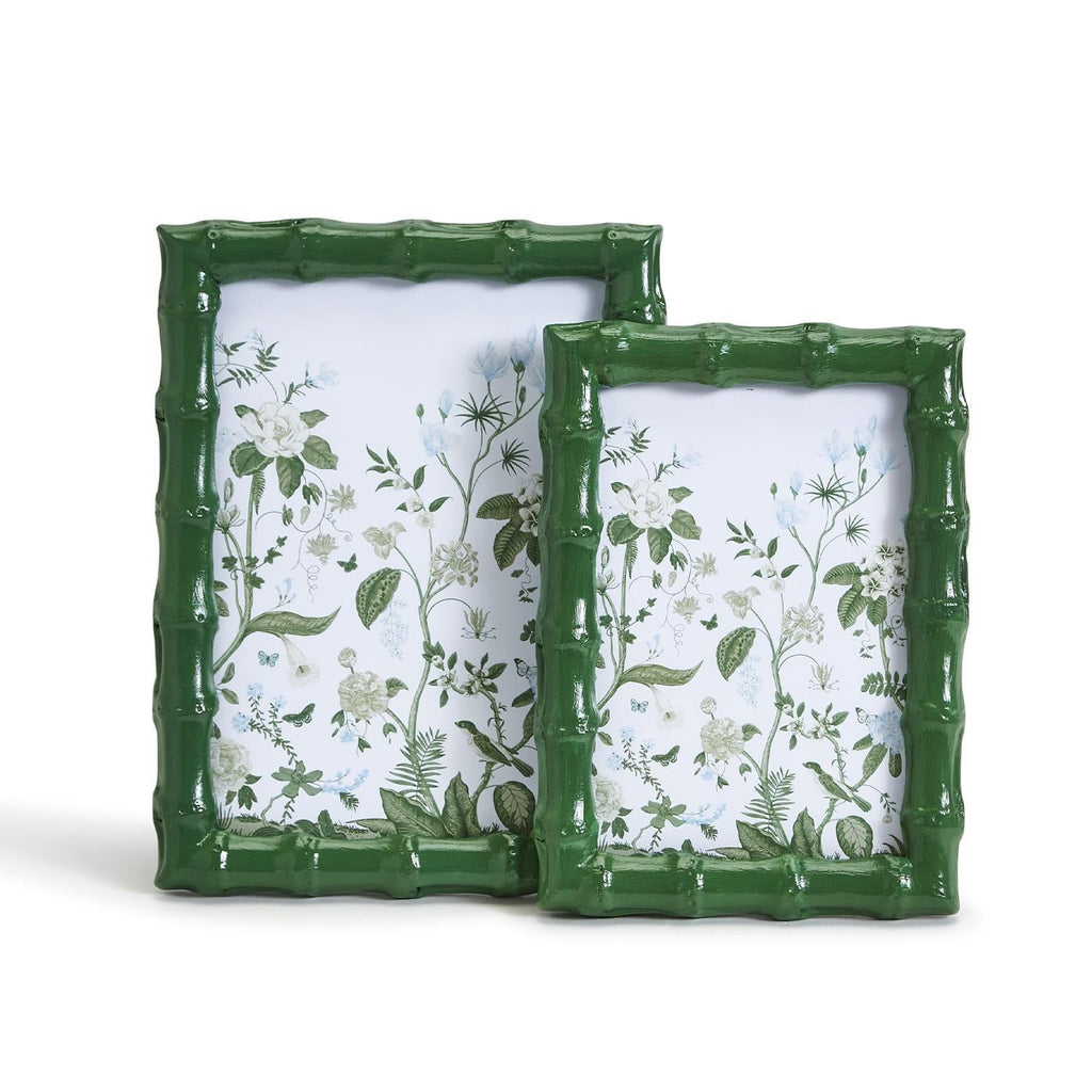 Bamboo 5" x 7" Photo Frame in Green by Two's Company