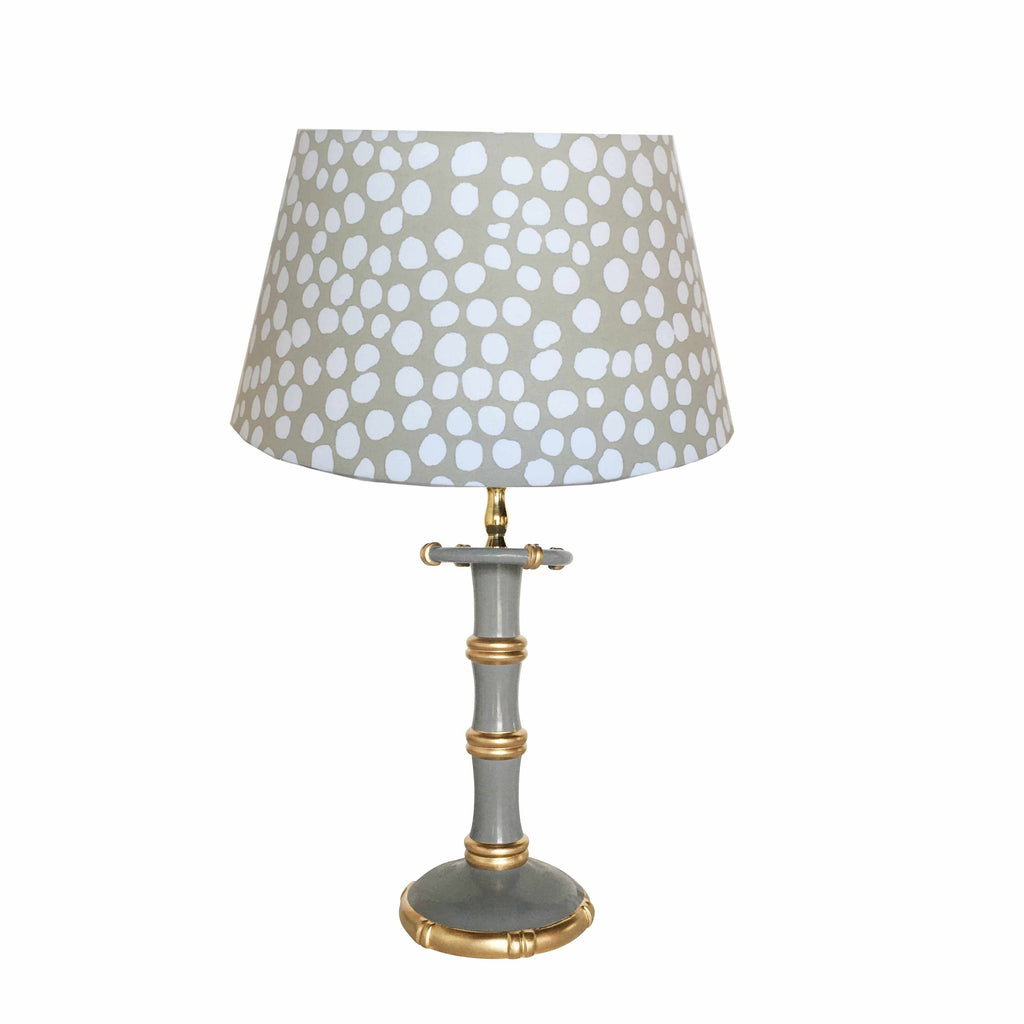 Bamboo Candle Stick Lamp in Grey by Dana Gibson