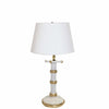 Bamboo Candle Stick Lamp in White by Dana Gibson