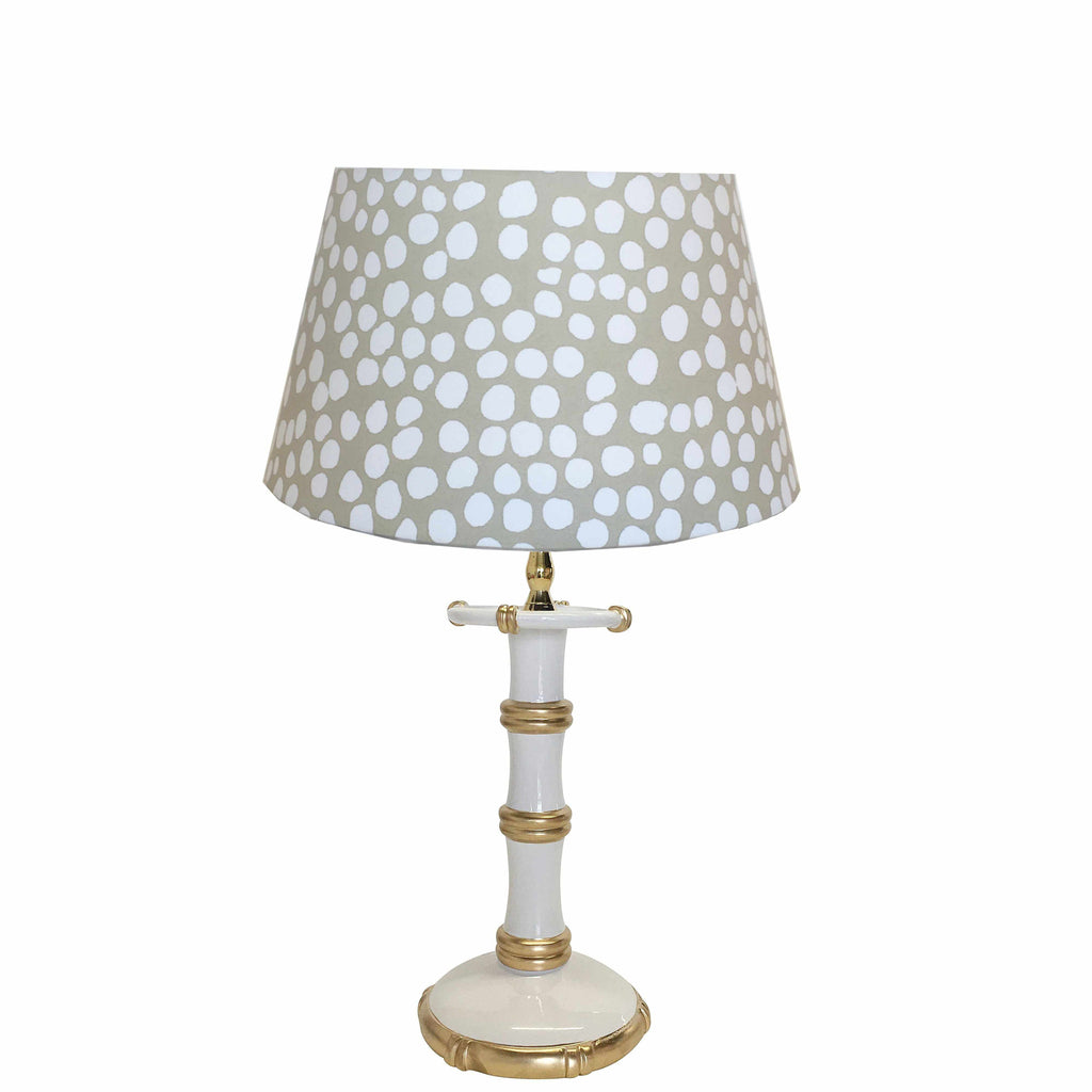Bamboo Candle Stick Lamp in White by Dana Gibson