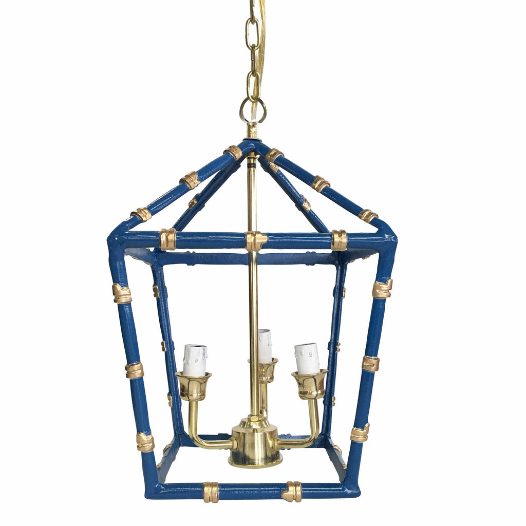 Bamboo Lantern in Navy, Small by Dana Gibson