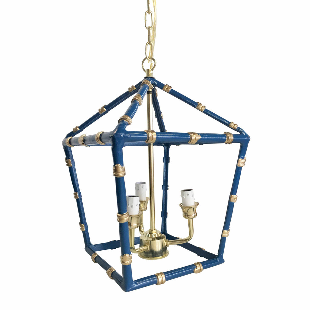 Bamboo Lantern in Navy, Small by Dana Gibson