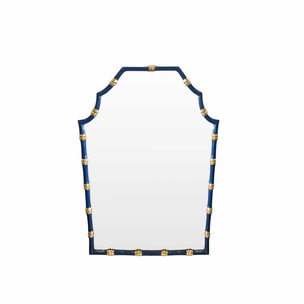 Bamboo Mirror in Navy by Dana Gibson
