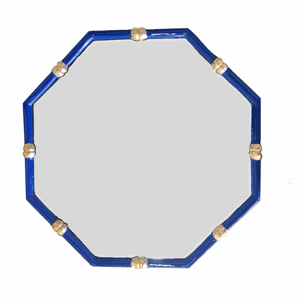 Bamboo Mirror in Navy by Dana Gibson