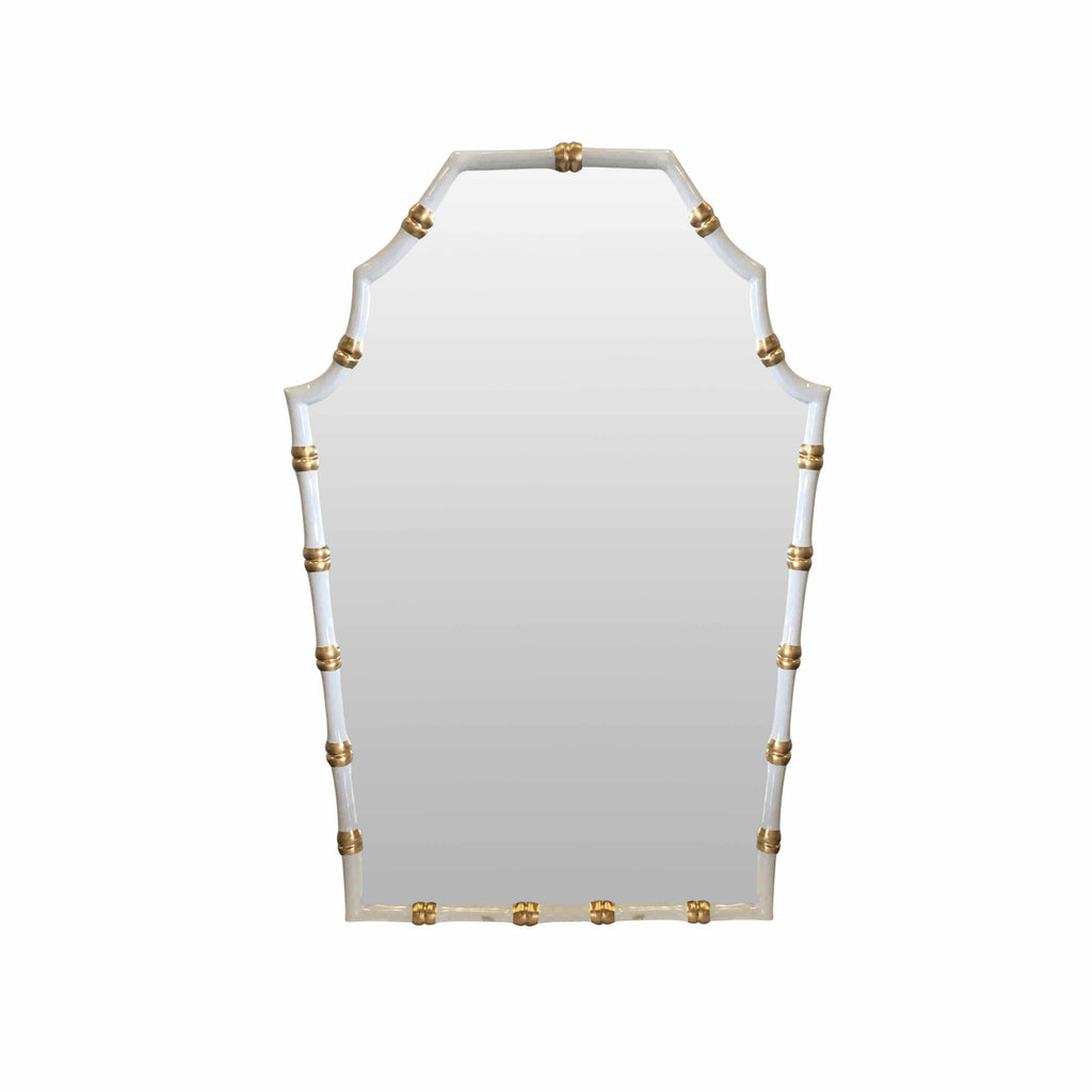 Bamboo Mirror in White by Dana Gibson