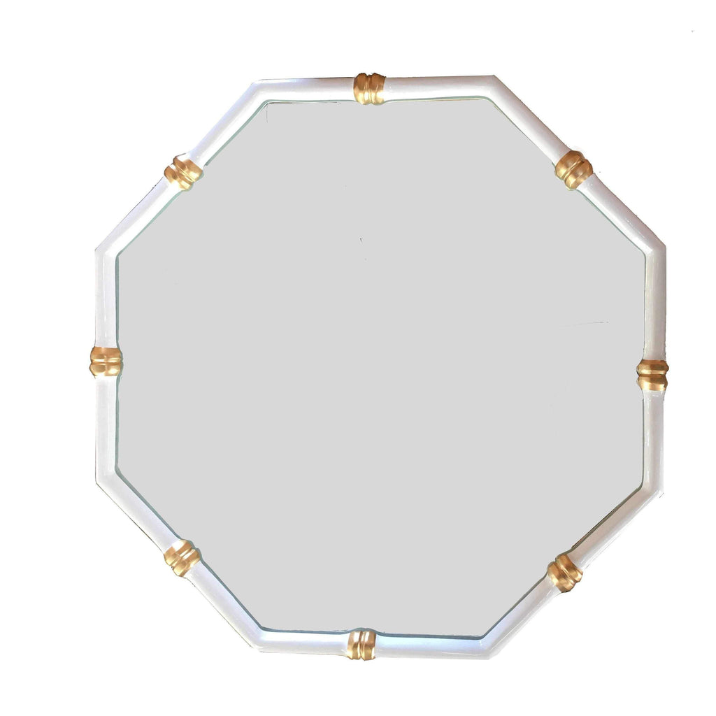 Bamboo Mirror in White by Dana Gibson