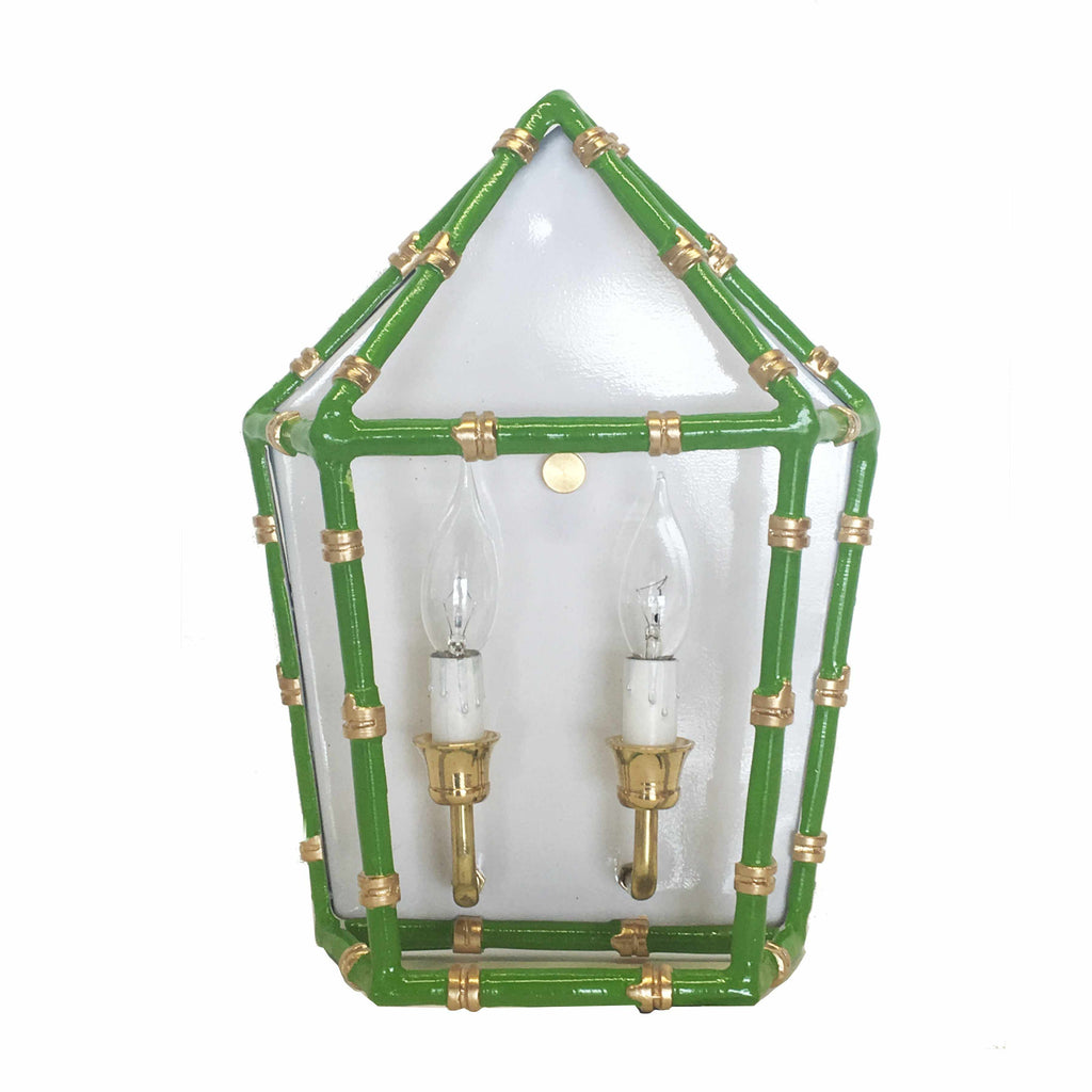 Bamboo in Green Sconce by Dana Gibson