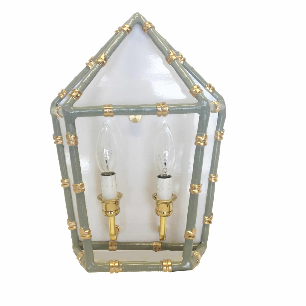 Bamboo in Grey Sconce by Dana Gibson