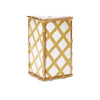 Bamboo in Taupe Lattice Lamp by Dana Gibson