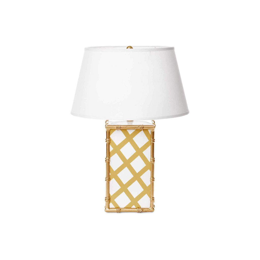 Bamboo in Taupe Lattice Lamp by Dana Gibson