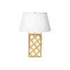 Bamboo in Taupe Lattice Lamp by Dana Gibson
